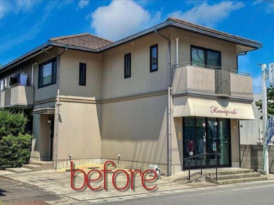 和気郡戸建て、屋根・外壁塗装のBEFORE/AFTER