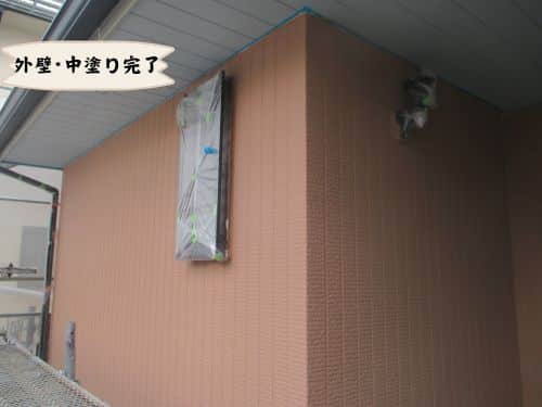 瀬戸内市S様邸 外壁の中塗り・上塗りが完了！家が一層美しく
