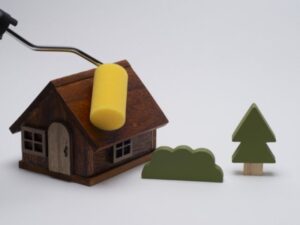 家の塗装イメージ・家の模型